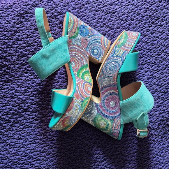 Vintage. "Sacha London" Platform Shoes. size 7. Heels are 4". Hand made. - Picture 5 of 7